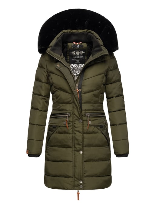 Navahoo Abrigo de Invierno Mujer Paula – Muy Cálido, Repelente al Agua & Con Cuello de Pelo Desmontable - Image 1