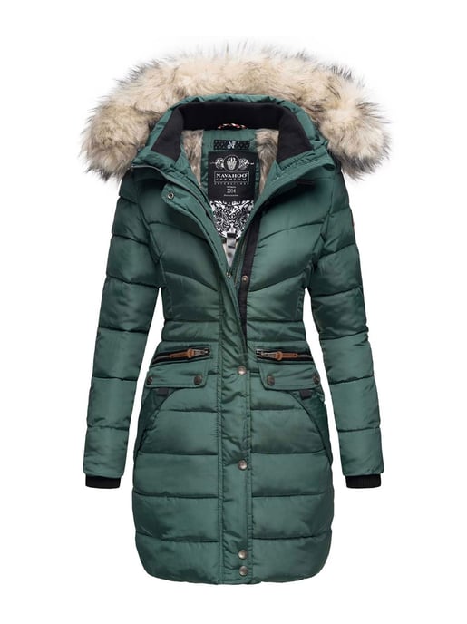 Navahoo Abrigo de Invierno Mujer Paula – Muy Cálido, Repelente al Agua & Con Cuello de Pelo Desmontable - Image 1