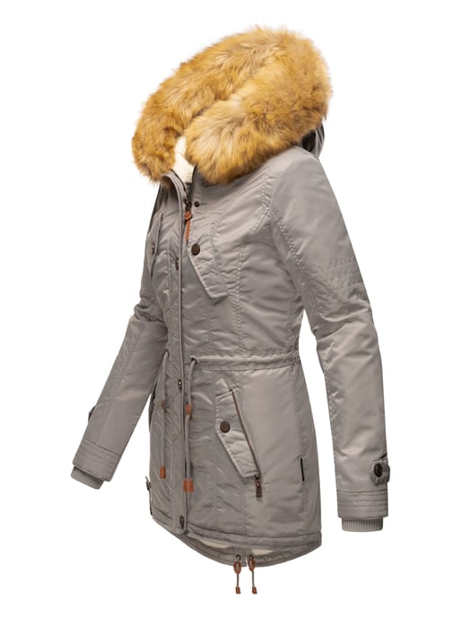 Navahoo Abrigo de Invierno Mujer B399 – Cálido, Repelente al Agua & Con Cuello de Pelo Desmontable - Image 3