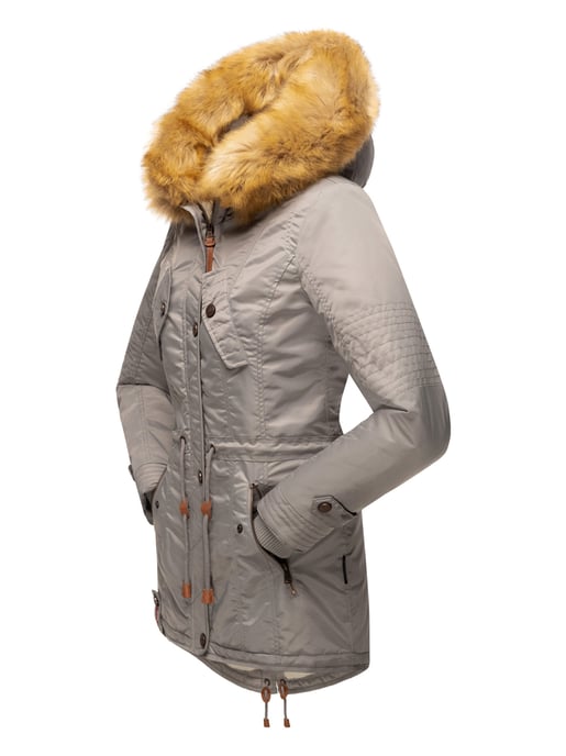 Navahoo Abrigo de Invierno Mujer B399 – Cálido, Repelente al Agua & Con Cuello de Pelo Desmontable - Image 5