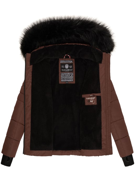 Navahoo Abrigo de Invierno Mujer Adele – Cálido, Con Forro de Borreguito & Cuello de Pelo Desmontable - Image 6