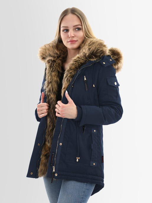 Navahoo Abrigo de Invierno Mujer Daria – Clásico, Cálido & Con Pelo Desmontable - Image 3