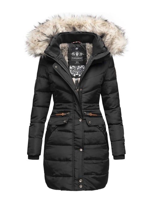 Navahoo Abrigo de Invierno Mujer Paula – Muy Cálido, Repelente al Agua & Con Cuello de Pelo Desmontable - Image 1