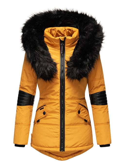 Navahoo Abrigo de Invierno Mujer Nirvana – Cálido, Con Cuello de Pelo Voluminoso & Forro de Borreguito - Image 2