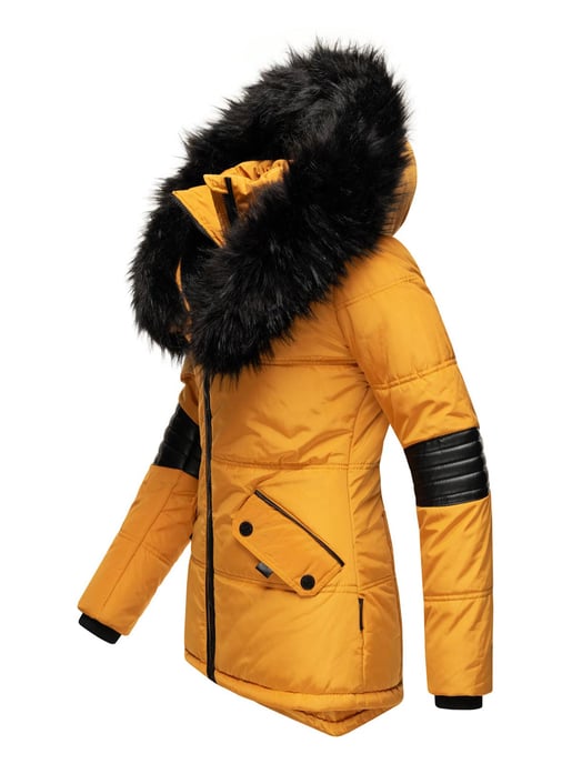 Navahoo Abrigo de Invierno Mujer Nirvana – Cálido, Con Cuello de Pelo Voluminoso & Forro de Borreguito - Image 3