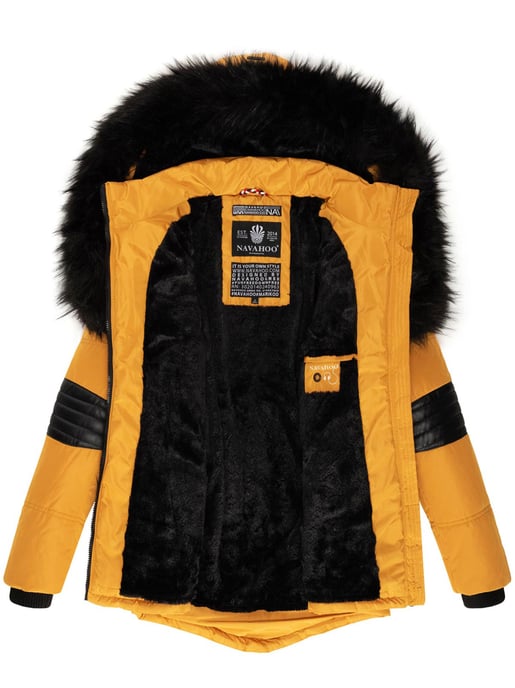 Navahoo Abrigo de Invierno Mujer Nirvana – Cálido, Con Cuello de Pelo Voluminoso & Forro de Borreguito - Image 5