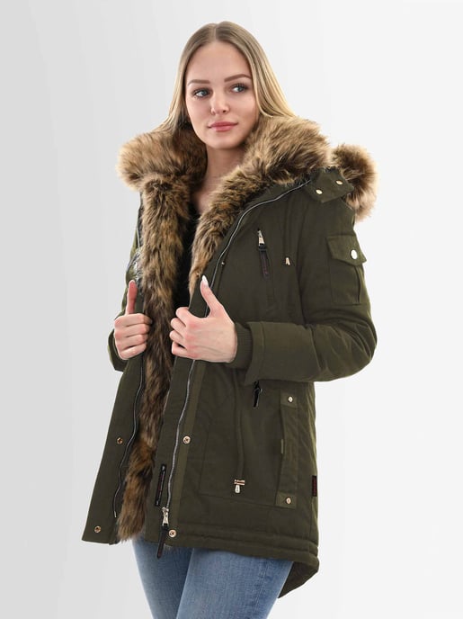 Navahoo Abrigo de Invierno Mujer Daria – Clásico, Cálido & Con Pelo Desmontable - Image 4