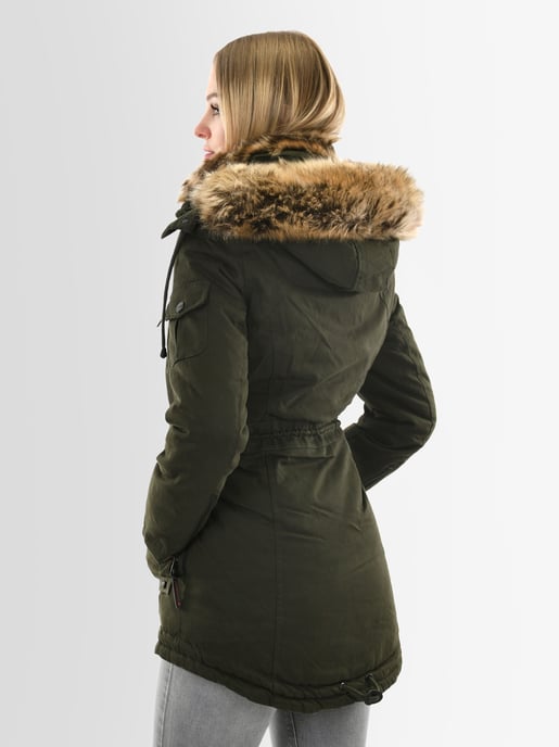 Navahoo Abrigo de Invierno Mujer Daria – Clásico, Cálido & Con Pelo Desmontable - Image 5