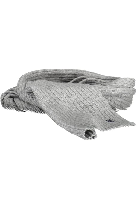 Bufanda de punto acanalado gris - Image 1