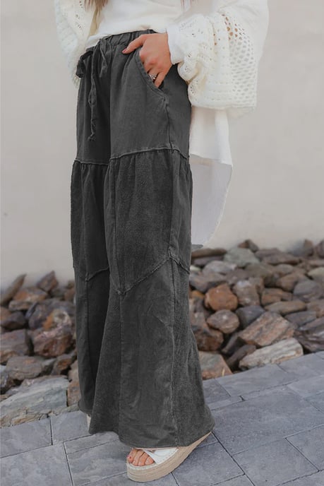 Pantalones Anchos de Patchwork - Image 3