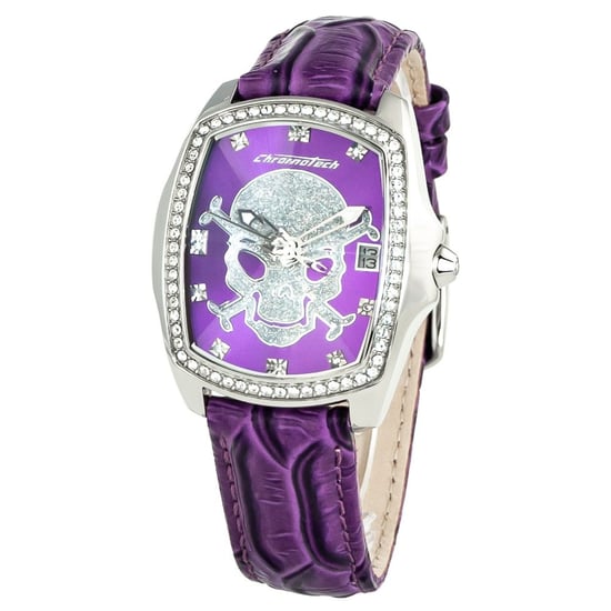Reloj de Calavera con Purpurina Púrpura - Image 1
