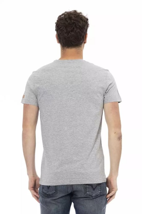 Camiseta gráfica gris estilo casual - Image 2
