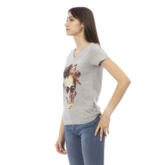 Camiseta V en cuello Frida Skull Estilo Casual - Image 3