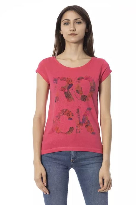 Camiseta de Rock con Estampado Floral de Manga Corta - Image 1