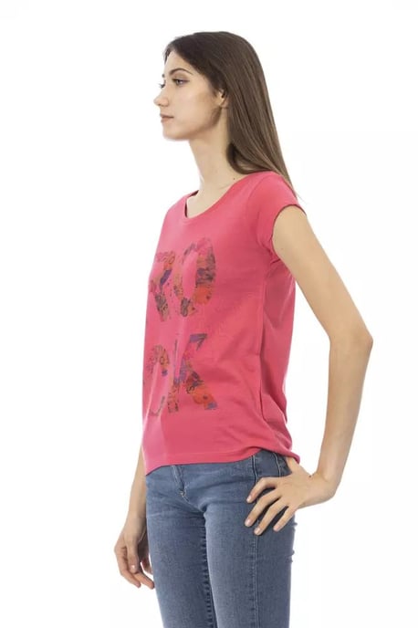 Camiseta de Rock con Estampado Floral de Manga Corta - Image 3