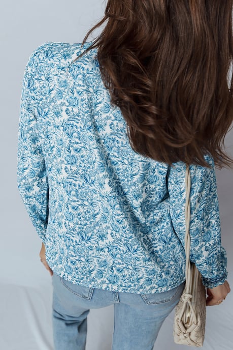 Blusa de Botones con Estampado Floral - Image 2