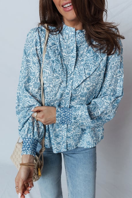 Blusa de Botones con Estampado Floral - Image 4