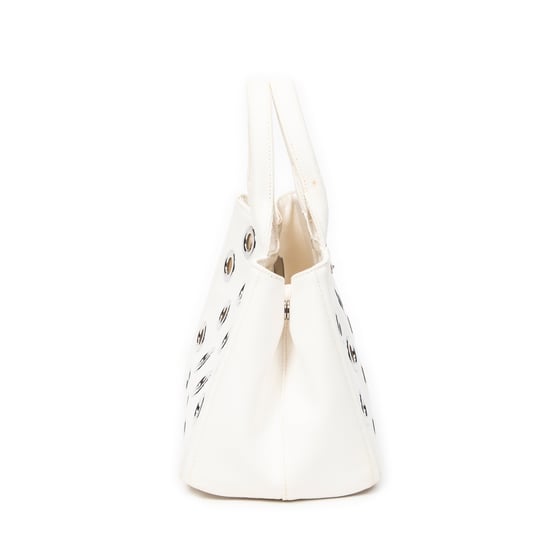 Prada Small Grommet Canapa Tote en Marfil Lienzo - Image 4