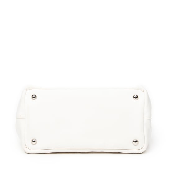 Prada Small Grommet Canapa Tote en Marfil Lienzo - Image 6