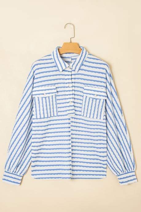 Blusa de botones a rayas - Image 4