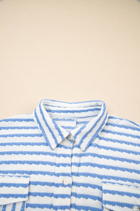 Blusa de botones a rayas - Image 6