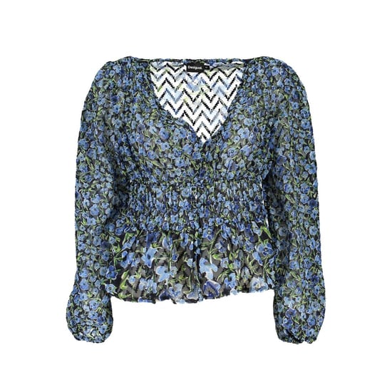 Blusa con Estampado Floral y Cintura Fruncida - Image 1