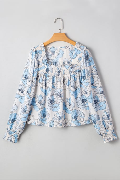 Top Con Estampado Floral Y Fruncido - Image 3
