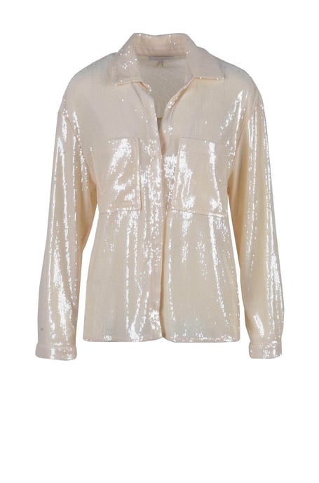 Camisa de Lentejuelas Talla Relajada - Image 1