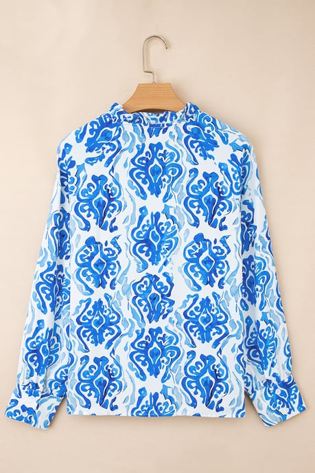 Blusa de cuello en V con estampado floral - Image 5