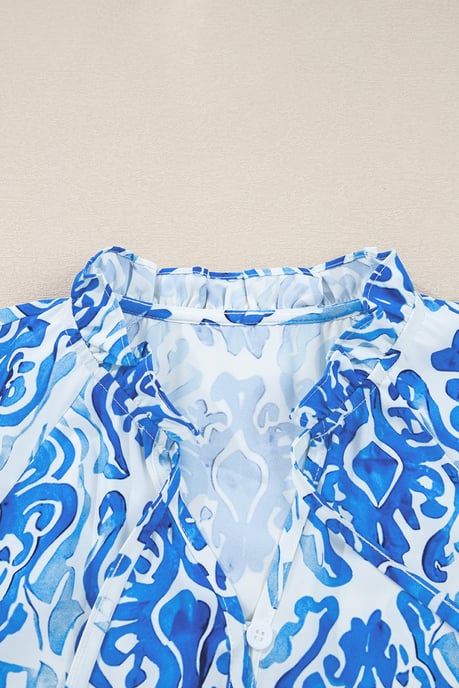 Blusa de cuello en V con estampado floral - Image 6