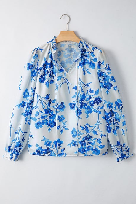 Blusa de Manga Larga con Volantes Florales - Image 2