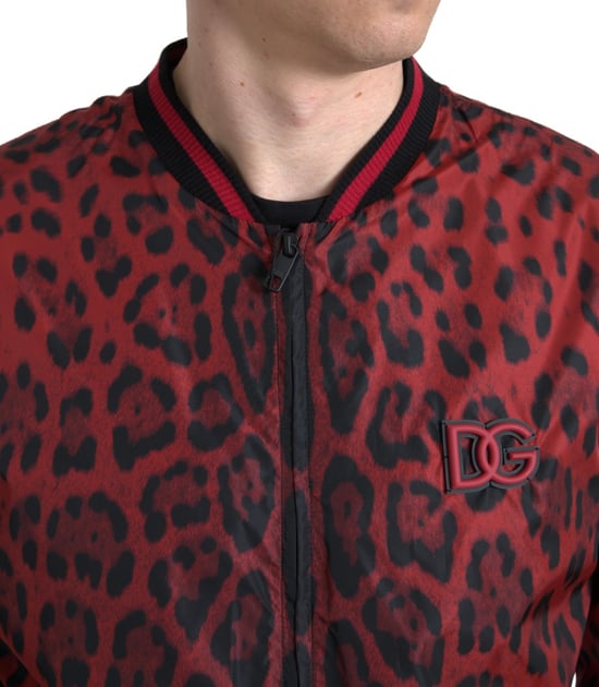 Chaqueta Bomber Leopardo Rojo y Negro - Image 5