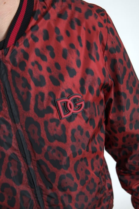 Chaqueta Bomber Leopardo Rojo y Negro - Image 6