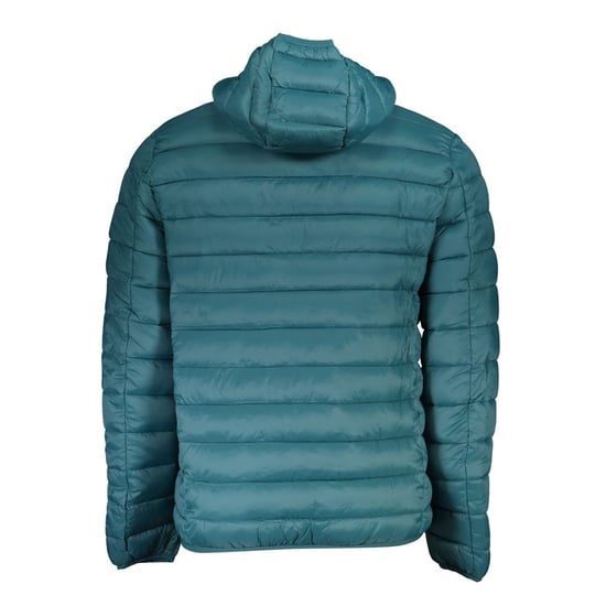 Chaqueta acolchada con capucha ligera en teal - Image 2