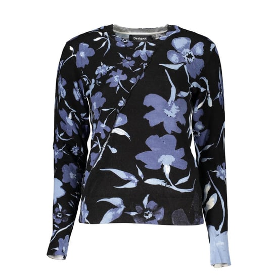Suéter de punto floral estilo envoltura - Image 1