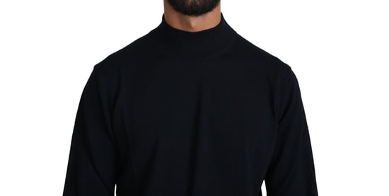 Suéter de Cuello Mock en Sólido Marino - Image 4