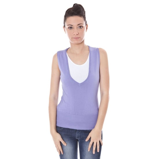 Top de punto sin mangas con cuello en V - Image 1