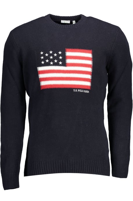 Suéter de Cuello Redondo de Manga Larga con Bandera Americana - Image 2