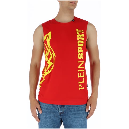 Camiseta gráfica sin mangas roja - Image 1