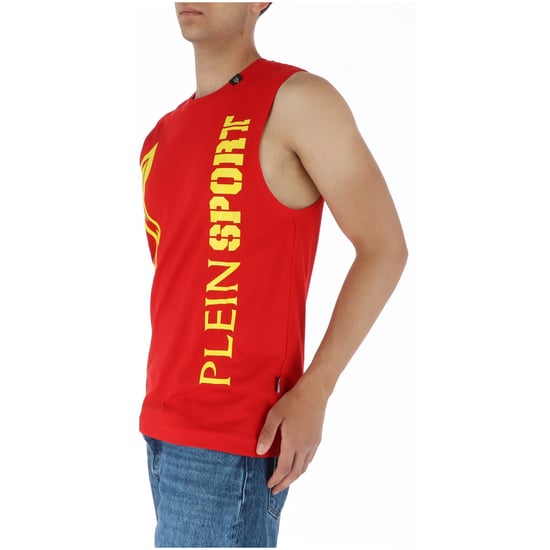 Camiseta gráfica sin mangas roja - Image 3