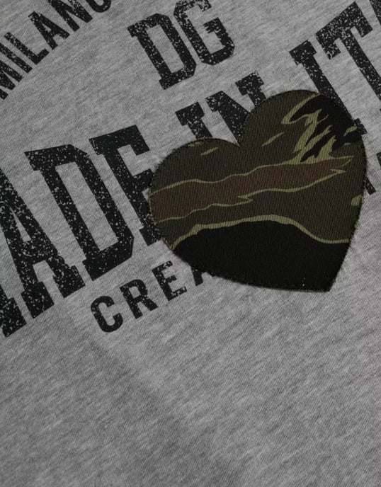 Tshirt Gris Camo Corazón Hecho en Italia - Image 4