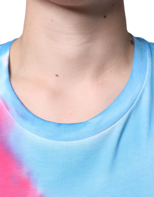 Camiseta de cuello redondo de manga corta en tie-dye - Image 5