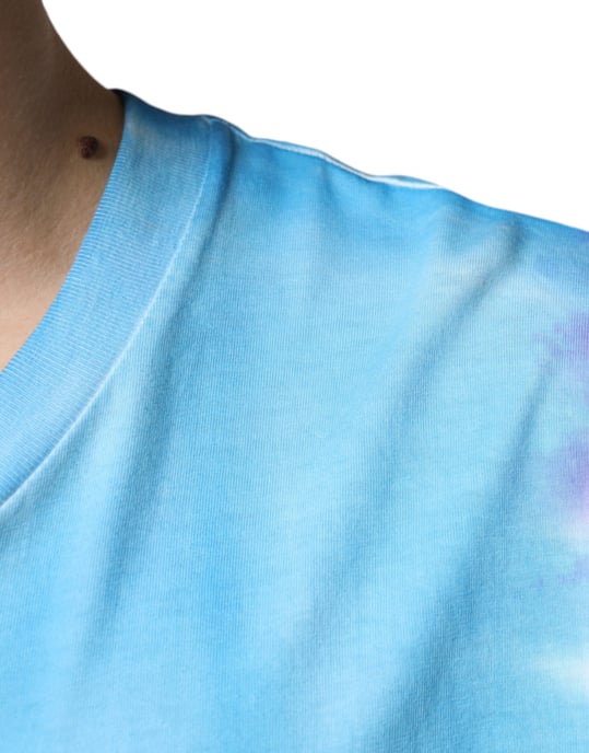 Camiseta de cuello redondo de manga corta en tie-dye - Image 6