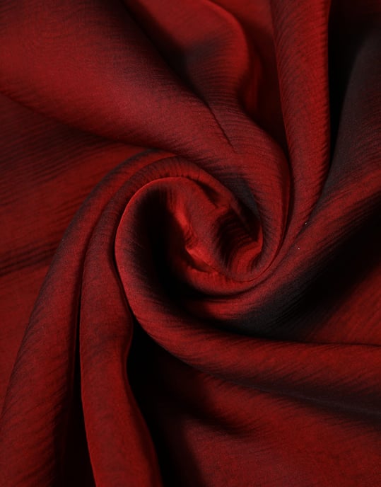 Bufanda de seda roja ombré - Image 4