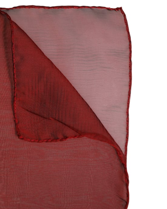 Bufanda de seda roja ombré - Image 5