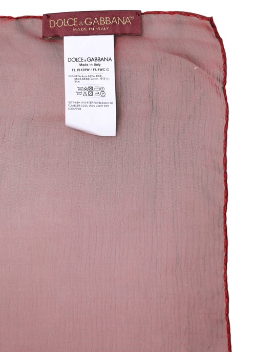 Bufanda de seda roja ombré - Image 6