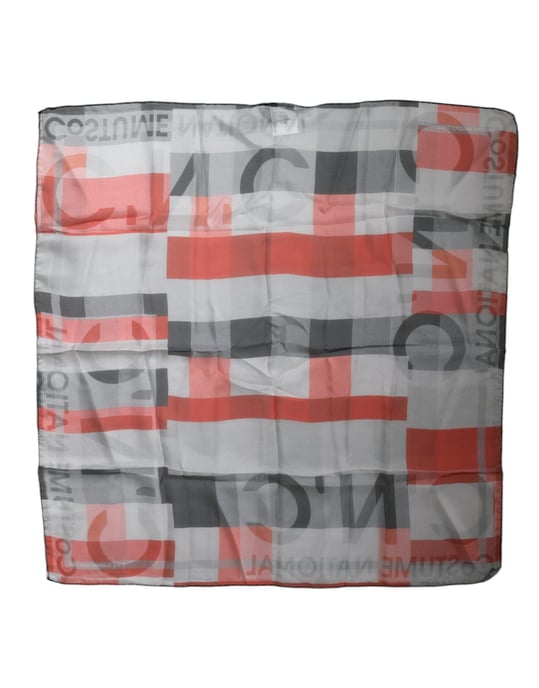 Pañuelo de Seda con Estampado Geométrico - Image 2