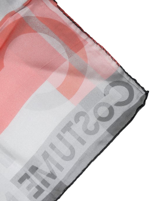Pañuelo de Seda con Estampado Geométrico - Image 3