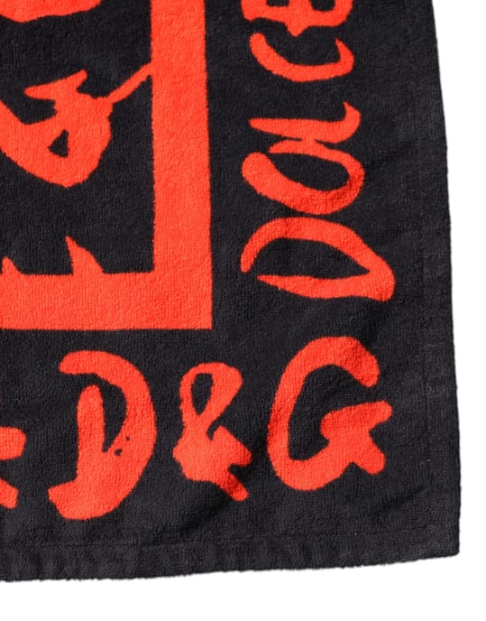 Bufanda de seda con estampado de logo rojo - Image 3