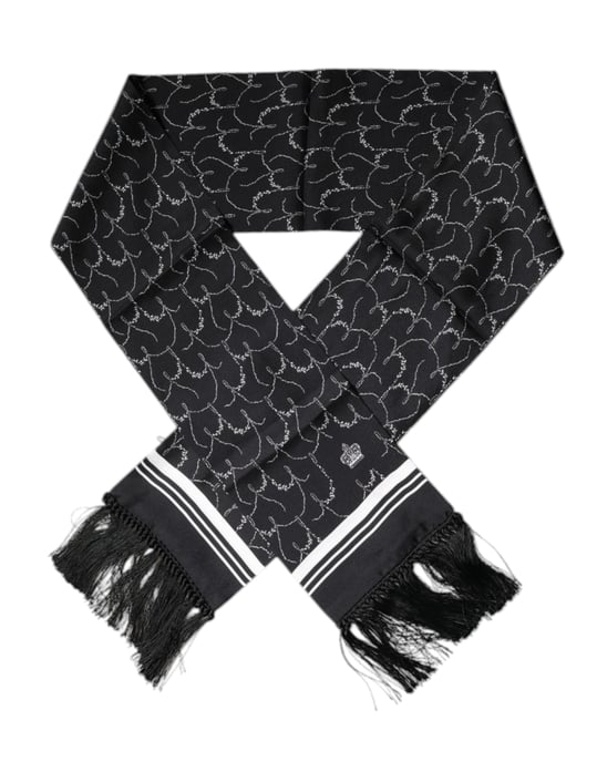 Bufanda de seda con flecos - Image 1